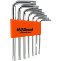 Набор ключей Г-образных TORX с отверстием TH10-TH40 7 предметов AV Steel AV-367307