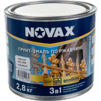 Грунт-эмаль Goodhim NOVAX 3в1 красный RAL 3020, глянцевая, 2,8 кг 10939
