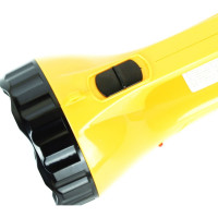 Аккумуляторный фонарь 220В, желтый, 9LED, 2 режима, SLA, пластик Ultraflash LED3816SM 12859
