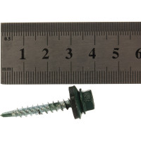 Кровельный саморез Качественный КРЕПЕЖ зеленый мох 4,8\35 RAL 6005 50 шт 0200105 КЧ