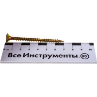 Шуруп Качественный КРЕПЕЖ желтый цинк 6.0x70, 40 шт. 0300525 КЧ