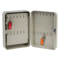 Шкафчик на 48 ключей BRAUBERG 250х180х80 мм, с замком, +48 брелоков, серый 290338