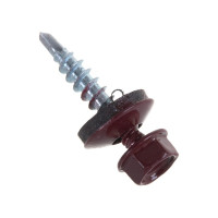 Кровельный саморез ГОСКРЕП 4.8х28 RAL 3005 красное вино, 70 шт., пл.конт. 280 мл 2-0017270