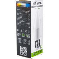 Светодиодная лампа FERON 11W 230V E27 4000K, LB-770 25944