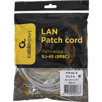 Многожильный патч-корд Cablexpert FTP кат.6, 2м, литой, серый PP6-2M