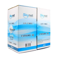 Кабель SkyNet Light UTP indoor 4x2x0,46, медный, FLUKE TEST, кат.5e, однож., 305 м, box, серый CSL-UTP-4-CU