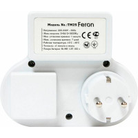 Розетка с таймером FERON недельная 3500W16A 230V, TM25 23236