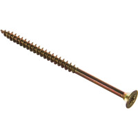 Шуруп для дерева Саморезик 6х100 универсальный потай, желтый цинк, Pz-3 100шт SYZ-6х100-100