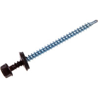 Кровельный саморез Саморезик 4,8х70 RAL8017 коричневый шоколад 100шт SKRAL8017-4,8х70-100