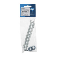 Болт с шестигранной головкой оцинкованный Zitar DIN933 М10x140 + гайка + шайба 2 шт - пакет 136919