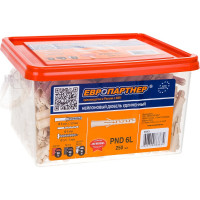 Нейлоновый дюбель ЕВРОПАРТНЕР PND-6L 6х50 mm удлиненный, 250 шт 86863