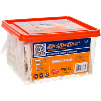 Нейлоновый дюбель ЕВРОПАРТНЕР PND-8L 8х65 mm удлиненный, 100 шт 86473