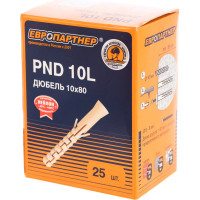 Нейлоновый дюбель ЕВРОПАРТНЕР PND-10L 10х80 mm удлиненный, 25 шт 76082055