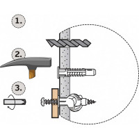 Универсальный нейлоновый дюбель ЕВРОПАРТНЕР PDU N 6х30mm, 100шт 87123