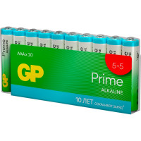 Алкалиновые мизинчиковые батарейки GP АAА Prime Alkaline, набор 10 шт. 19796