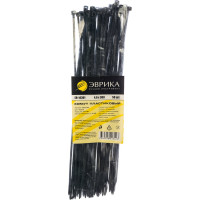 Пластиковый хомут черный 4.0x300мм универсальный Эврика ER-14301 956518