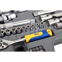 Набор инструмента 1/2 Dr и 1/4 Dr 77 предметов KRAFT KT 700304