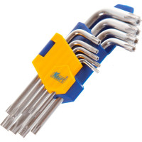 Набор торцевых Г-образных torx ключей коротких 9шт KRAFT KT 700567