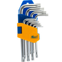 Набор торцевых Г-образных torx ключей коротких 9шт KRAFT KT 700567