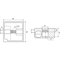 Навесной замок Palladium 605S 9524