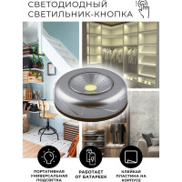 Светодиодный светильник-кнопка FERON серебро, FN1204 23374