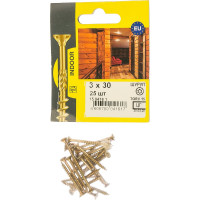 Конструкционный шуруп для дерева с фрезой ЕВРОПАРТНЕР потай, ж/п Torx 10 3.0х30, 25шт. 15 0416 1