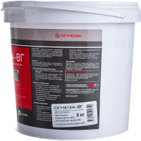 Акриловый противопожарный герметик ОГНЕЗА ВГ ведро 3 кг, цвет белый 105032