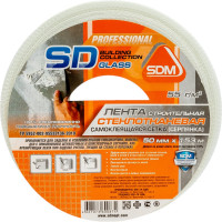 Строительная самоклеящаяся сетка SDM SD-GLASS Professional 50мм х 153м повышенной прочности 00-00000190