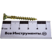 Шуруп Rusconnect CS 04540 с/нарез. д/дерева, потай, 4,5х40, 200 шт. Желтый цинк 314540