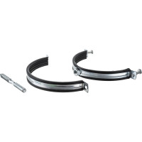 Оцинкованный хомут с резиновым уплотнителем MasterProf 6", M10, с шурупом и дюбелем ИС.140027