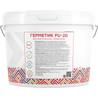 Полиуретановый герметик ECOROOM 2K PU-20, серый, 16 кг E-PUгерм-7708/16