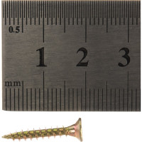 Потайной универсальный шуруп Метизный двор 3,0x20, желтый, 1000 шт. 4607159063076