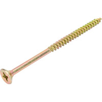 Потайной универсальный шуруп Метизный двор 6,0x100, желтый, 100 шт. 4607159063656