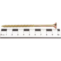 Потайной универсальный шуруп Метизный двор 6,0x100, желтый, 100 шт. 4607159063656