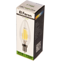 Светодиодная лампа FERON 11W 230V E14 4000K прозрачная, LB-713 38008