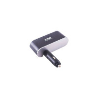 Разветвитель прикуривателя 3 гнезда + USB SKYWAY черный предохранитель 5А, USB 2A S02301022
