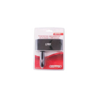 Разветвитель прикуривателя 3 гнезда + USB SKYWAY черный предохранитель 5А, USB 2A S02301022