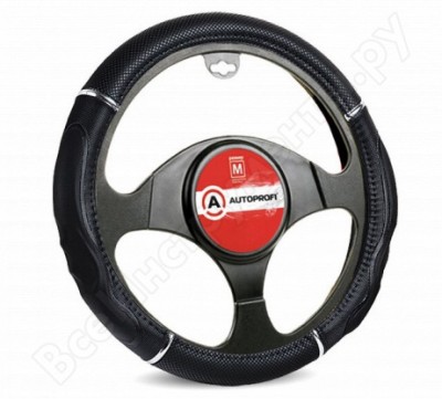 Оплетка руля AUTOPROFI GL-1020 BK/BK M