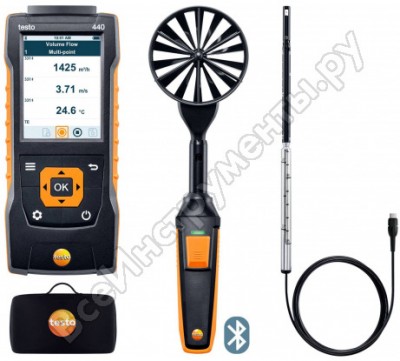 Testo комплект testo 440 для вентиляции с bluetooth 0563 4406