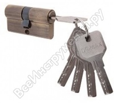 Damx цил. мех. простой ключ-ключ n60mm ab бронза 00000001807