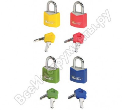Masterlock комплект 2*навесной замок 9121eurtcol