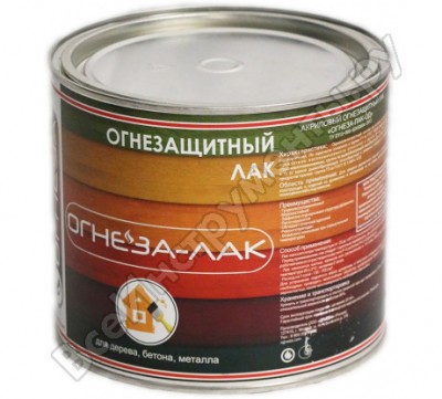 Огнеза лак огнезащитный акриловый, марки огнеза-лак-оддля древесины и материалов из неё, матовый 105060