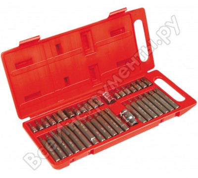 Top tools насадки шестигранные spline, torx, набор 40 шт. 39d377