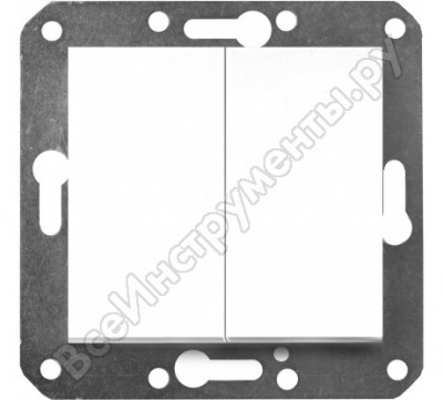 Volsten v01-11-v21-m (выключатель 2-кл. (бел), м-зм, magenta) 9011