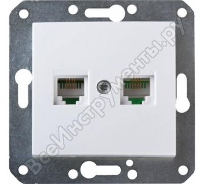 Volsten v01-21-f22-m (розетка 2-мест. телеф. rj -11 (бел), м-зм, violet) 9127