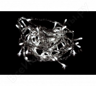 Feron гирлянда 230v 60 LED 5000k, 4w, с контроллером, ip 20, шнур 3м 0.5мм, cl04 26731