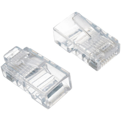 Cablexpert вилка rj-45 8p8c универсал кат.5e. 6 мкр со сквозным отверстием 10шт lc-ptu-01/10