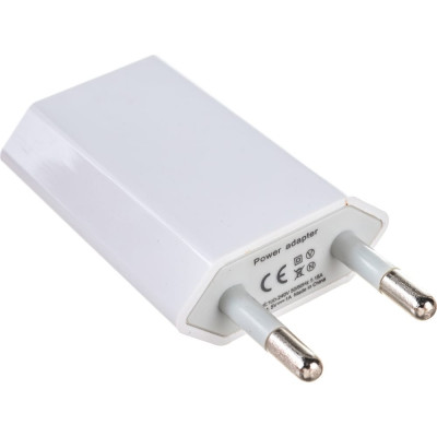 REXANT Сетевое зарядное устройство iPhone/iPod USB белое СЗУ 5V, 1 000 mA 18-1194