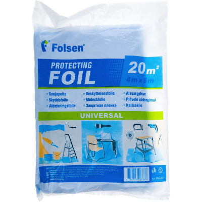 Folsen Ремонтная пленка , 4x5м=20м2, голубая, прозрачная 094500