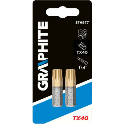 Graphite насадки hex 40 x 25 мм 2 шт. 57h977